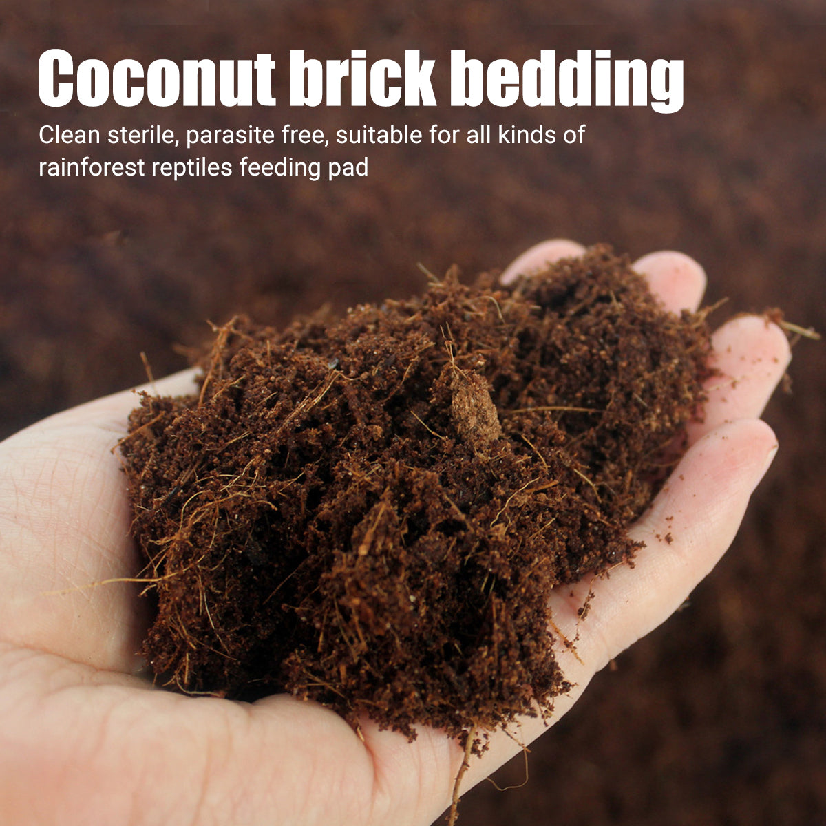 Natural Fiber Coconut Soil Pet Bedding Blocks Safe for Reptiles & Amphibians