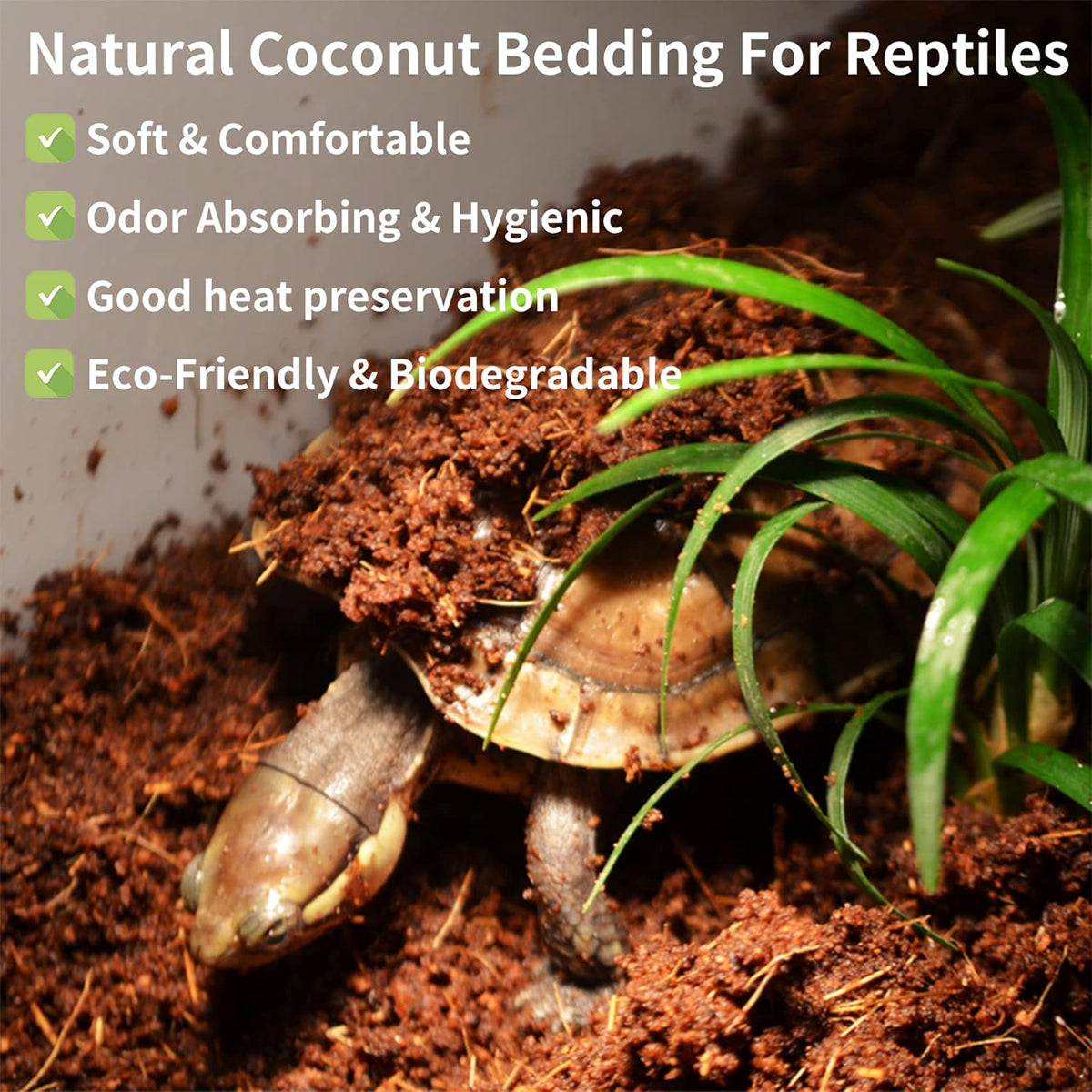 Natural Fiber Coconut Soil Pet Bedding Blocks Safe for Reptiles & Amphibians