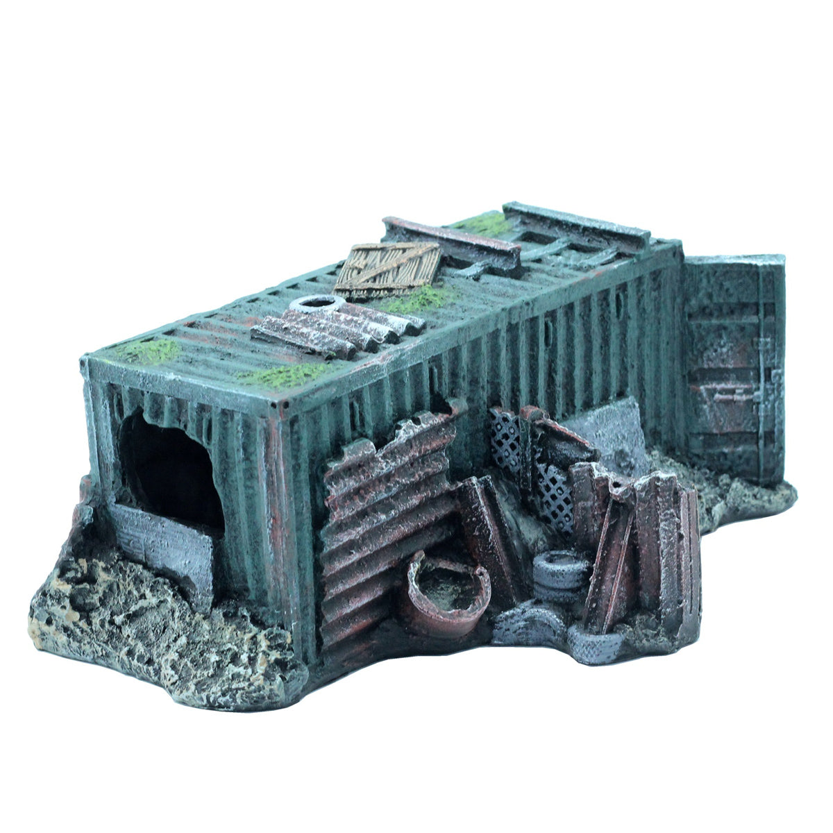 Aquarium Wreckage Container Decoration Resin Fish Tank Ornament