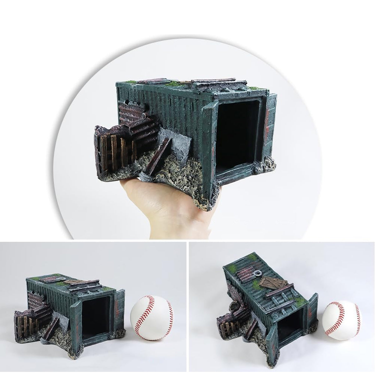 Aquarium Wreckage Container Decoration Resin Fish Tank Ornament
