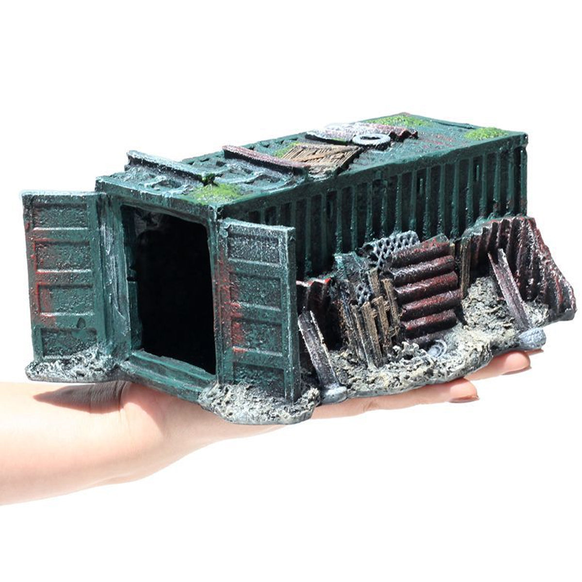 Aquarium Wreckage Container Decoration Resin Fish Tank Ornament
