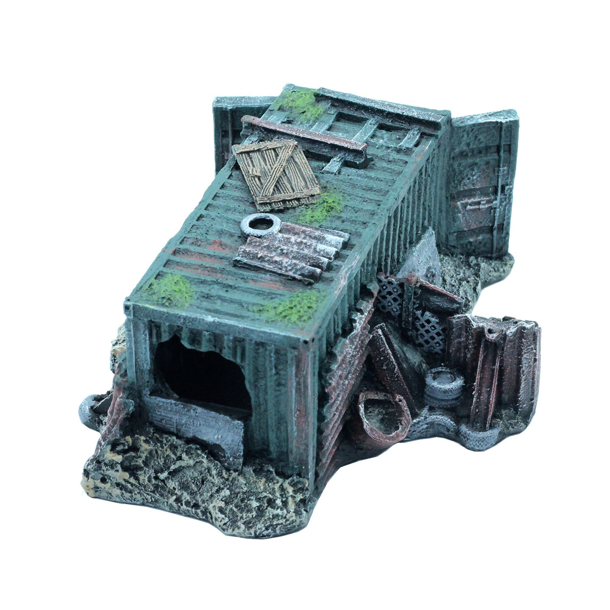 Aquarium Wreckage Container Decoration Resin Fish Tank Ornament