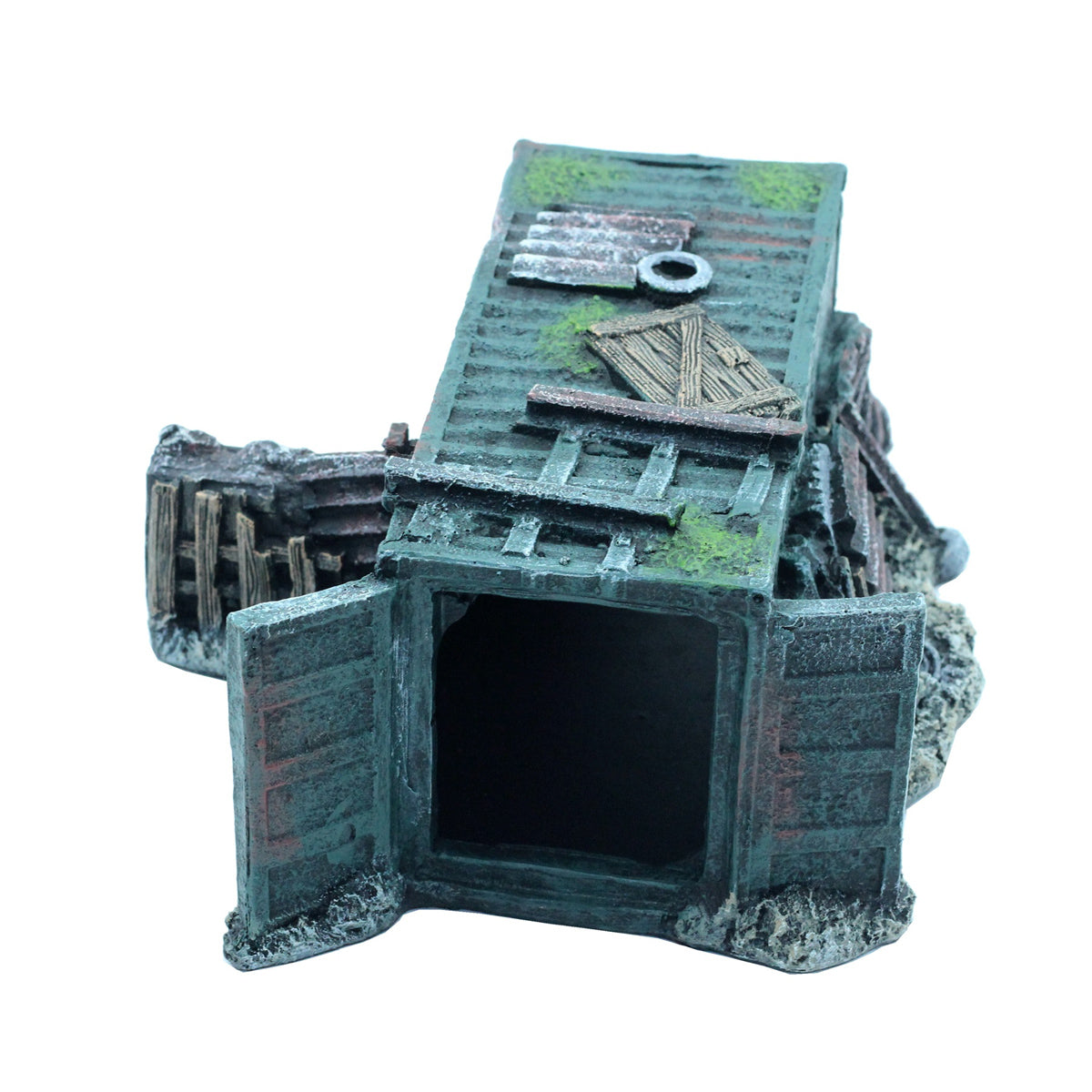 Aquarium Wreckage Container Decoration Resin Fish Tank Ornament