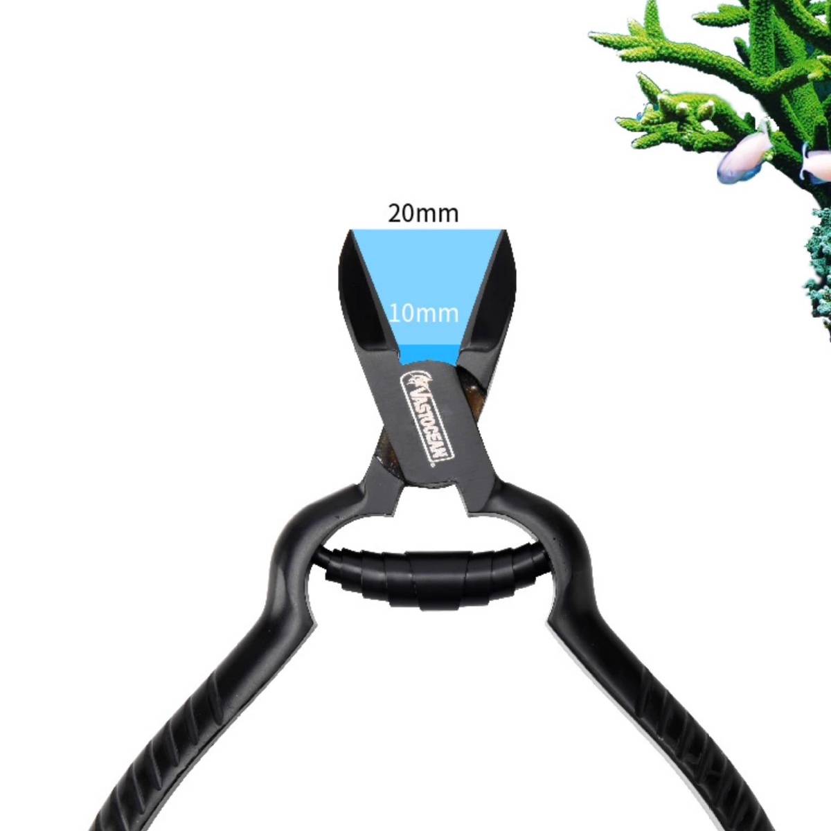 Large VASTOCEAN stainless steel coral scissors for reef aquariums – product view 11