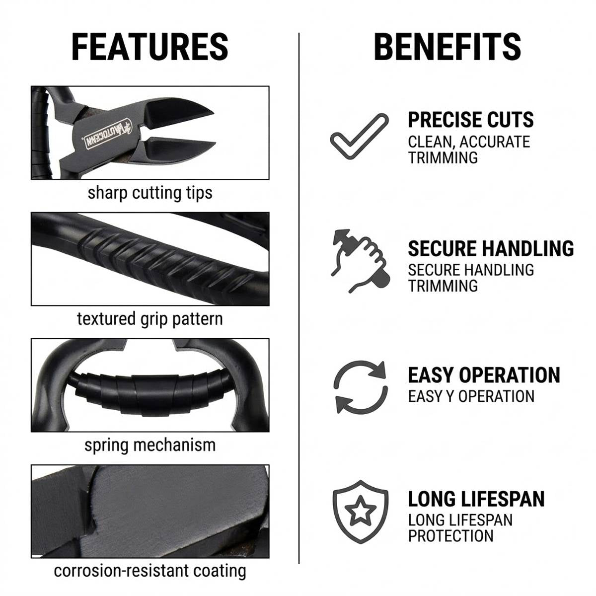 Large VASTOCEAN stainless steel coral scissors for reef aquariums – product view 14