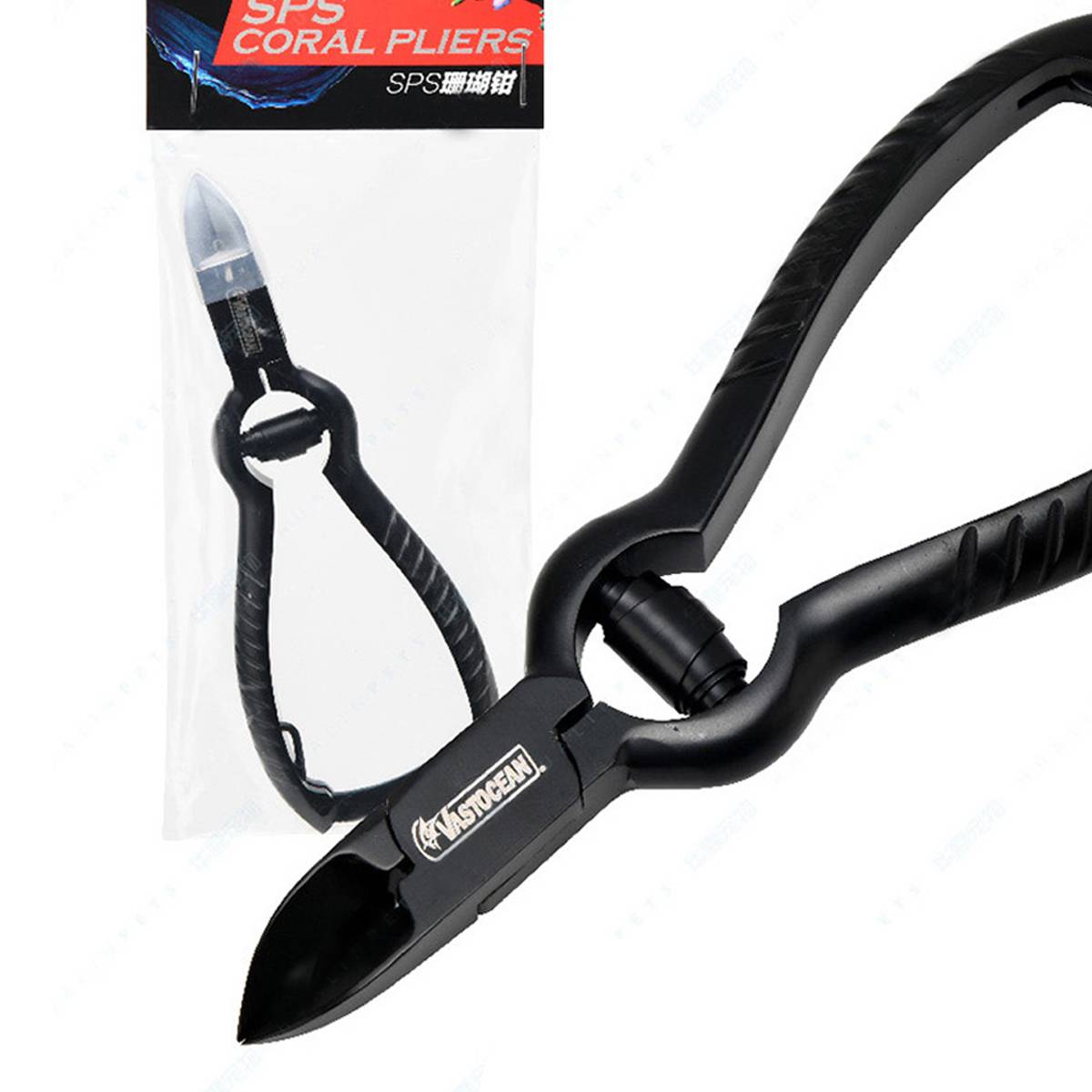 Large VASTOCEAN stainless steel coral scissors for reef aquariums – product view 12