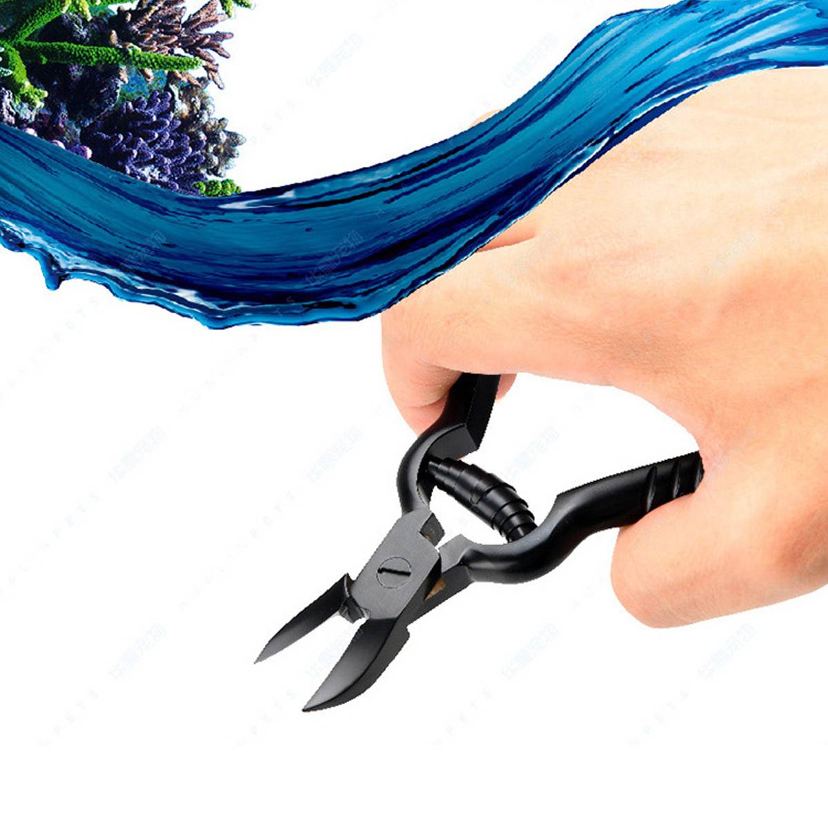Large VASTOCEAN stainless steel coral scissors for reef aquariums – product view 8