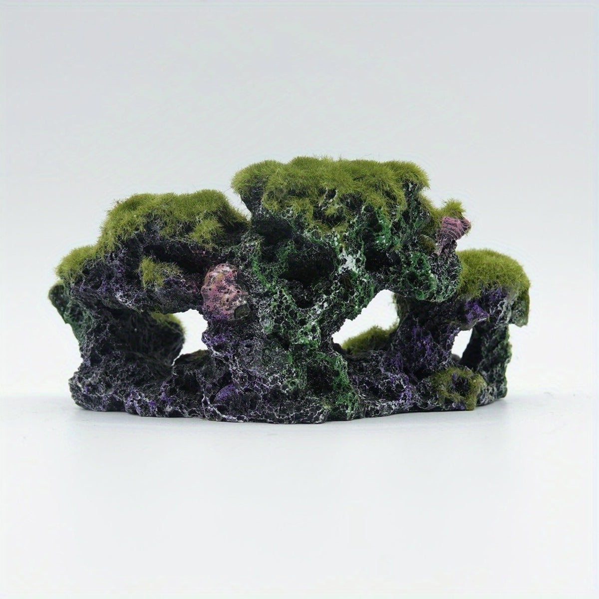 Resin Flocking Rock Aquarium Ornament