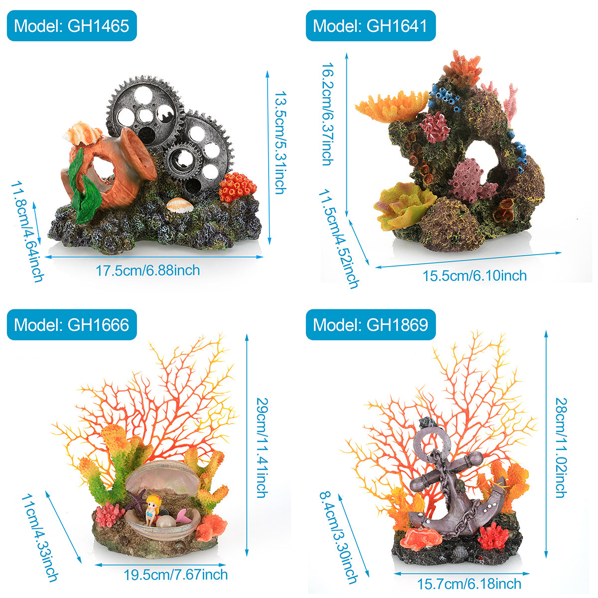 Simulation Coral Aquarium Decoration Resin Reef Ornament