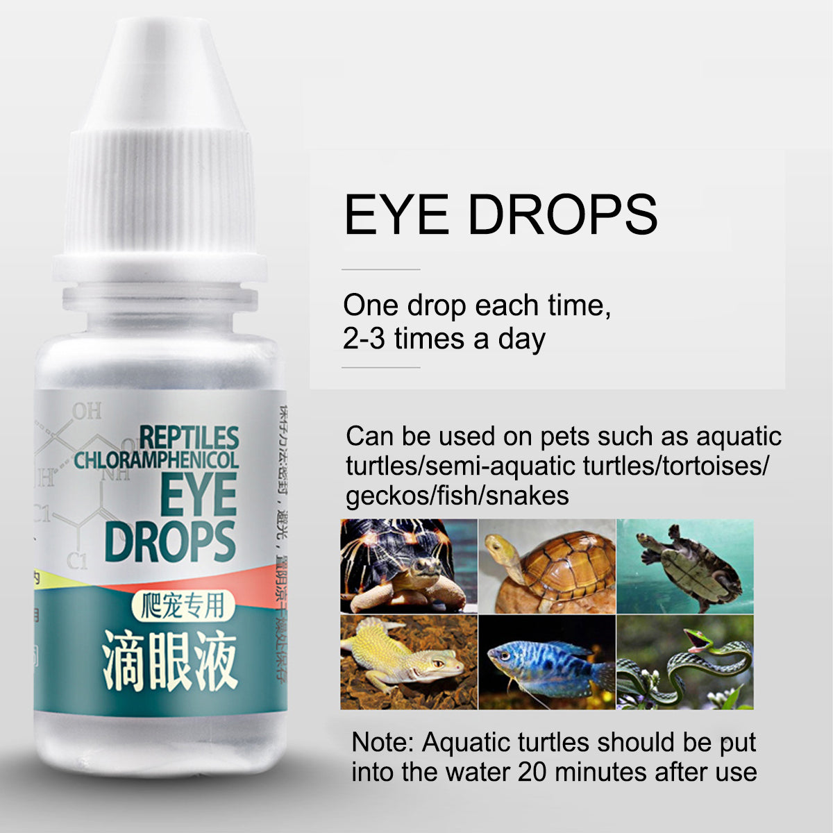 Reptile Eye Drops for Redness and Swelling Relief