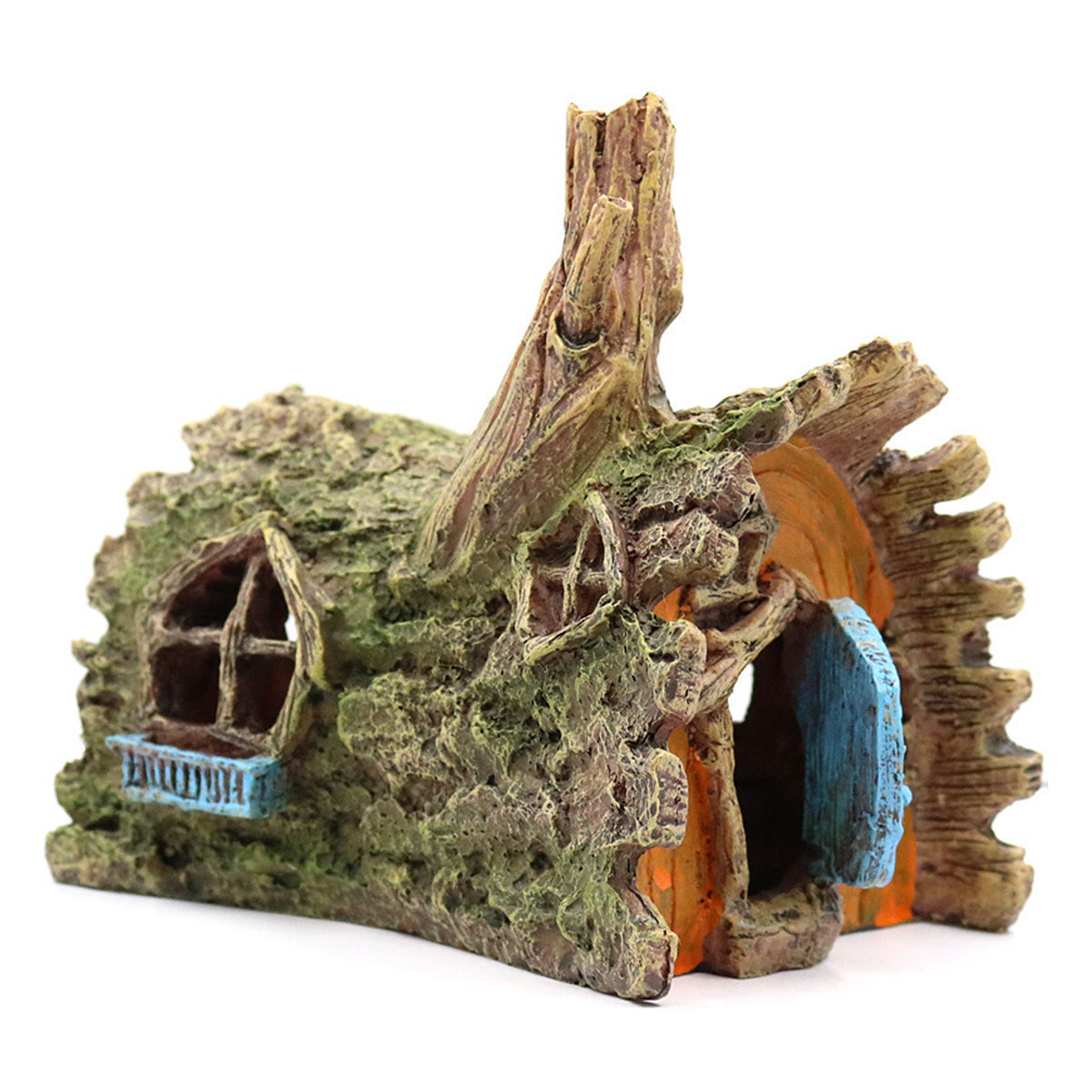 Resin Tree House Aquarium Cave Ornament