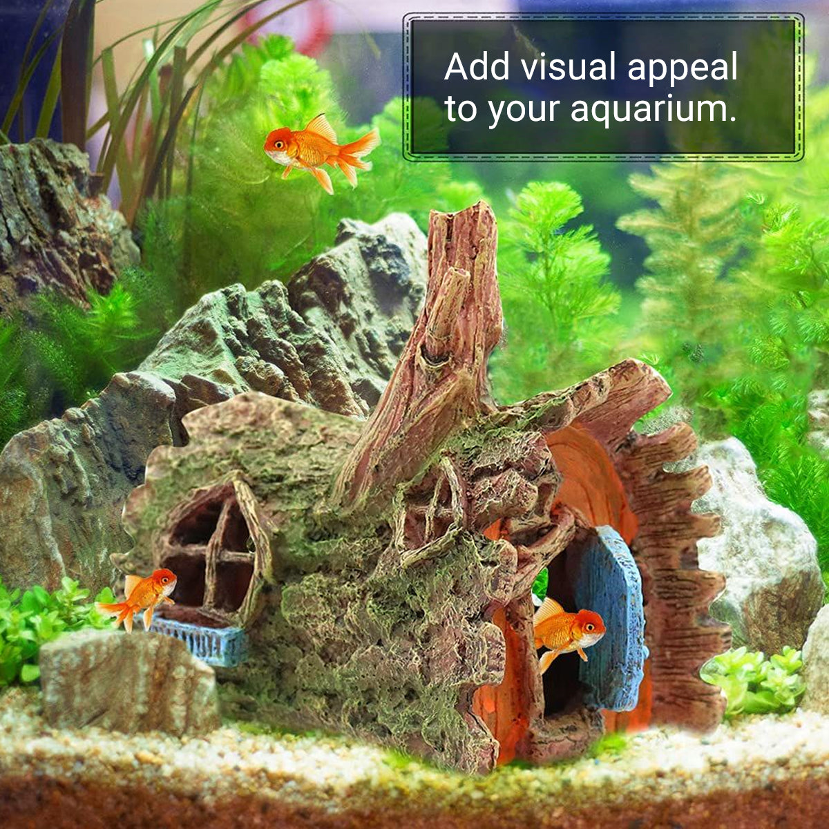 Resin Tree House Aquarium Cave Ornament