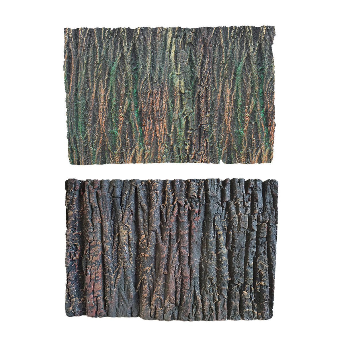 3D Reptile Tank Background Plate Aquarium Bark Rock Decor