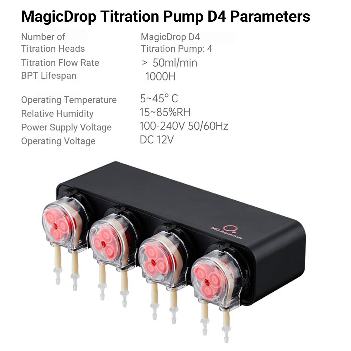 D4 Aquarium Dosing Pump 4-Head Automatic System