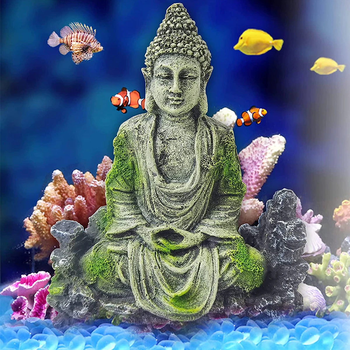 Ancient Easter Island Aquarium Ornament Resin Decoration Statue