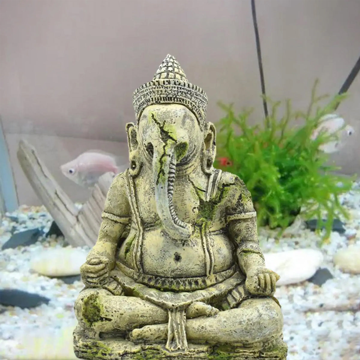 Ancient Easter Island Aquarium Ornament Resin Decoration Statue