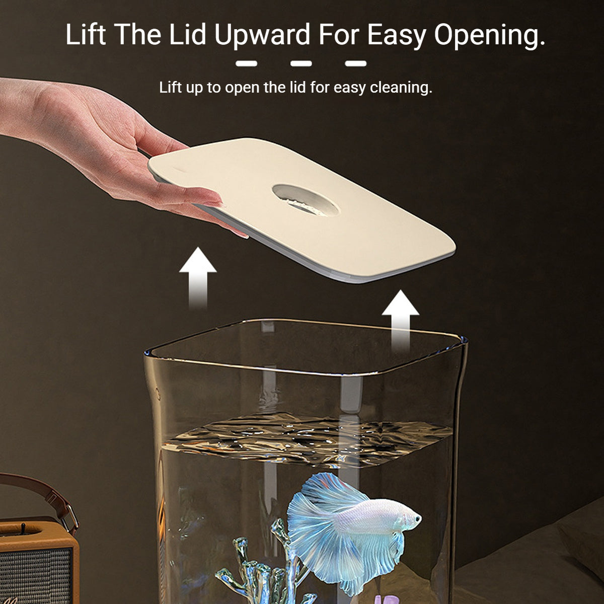 LED Desktop Betta Fish Tank Mini Aquarium