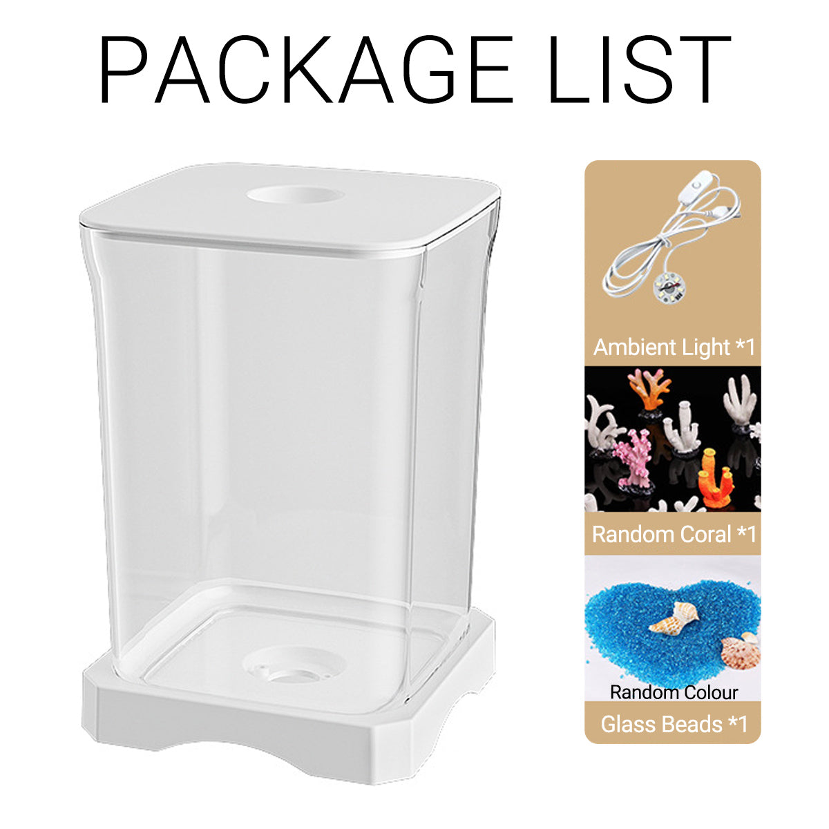 LED Desktop Betta Fish Tank Mini Aquarium