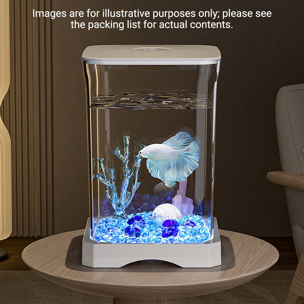 LED Desktop Betta Fish Tank Mini Aquarium