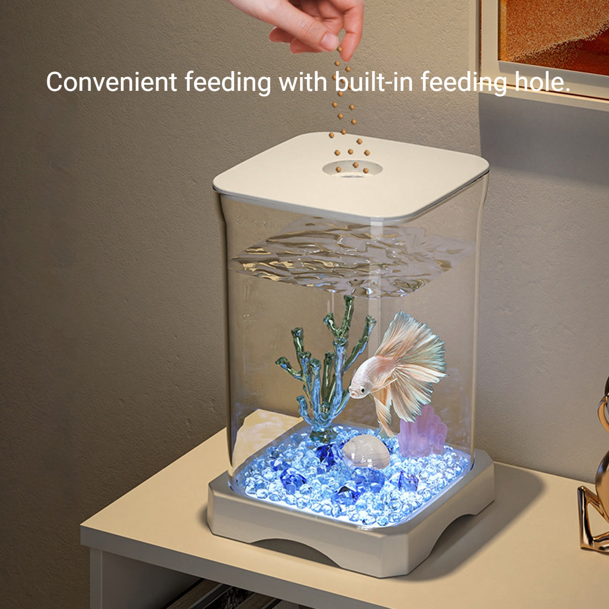 LED Desktop Betta Fish Tank Mini Aquarium