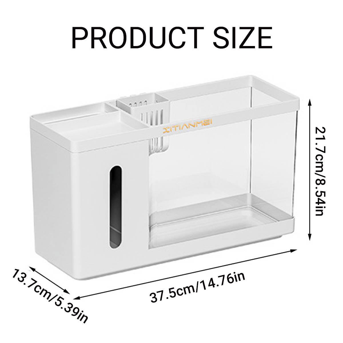 Desktop Fish Tank Tissue Box Aquarium