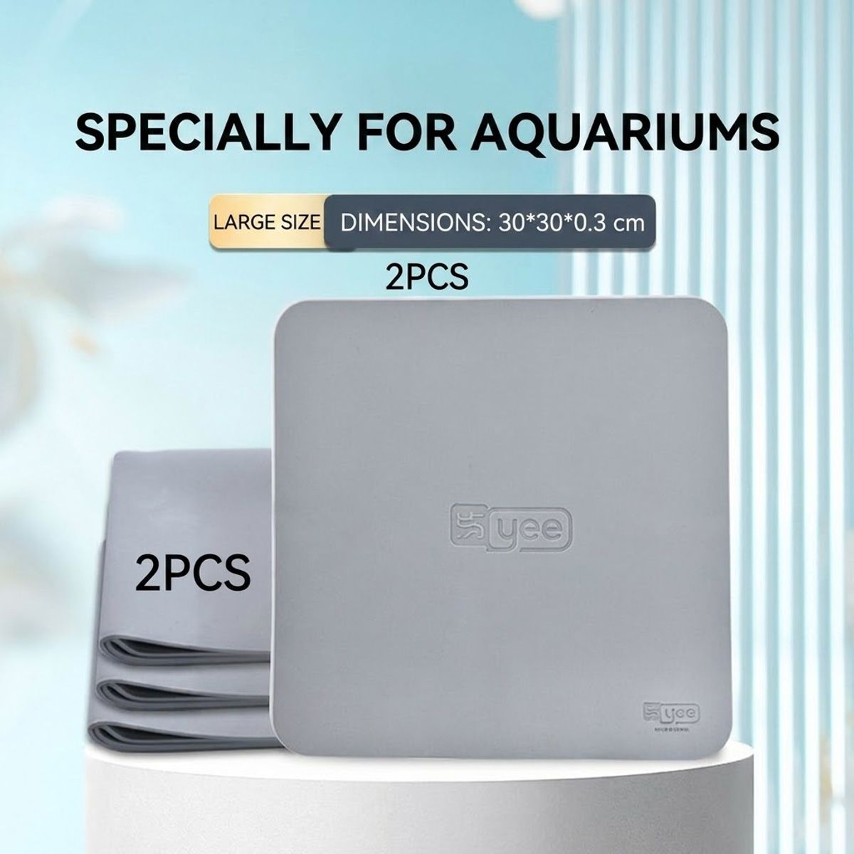 2 Pcs Aquarium Cleaning Cloths for Glass