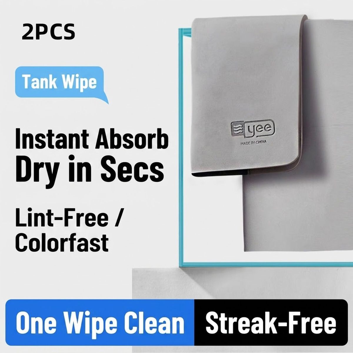 2 Pcs Aquarium Cleaning Cloths for Glass