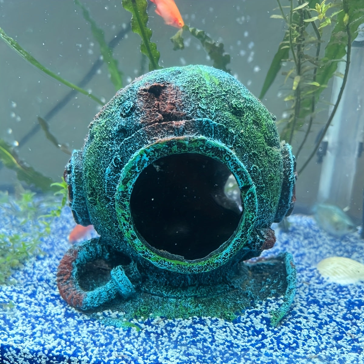 Resin Diving Helmet Aquarium Ornament