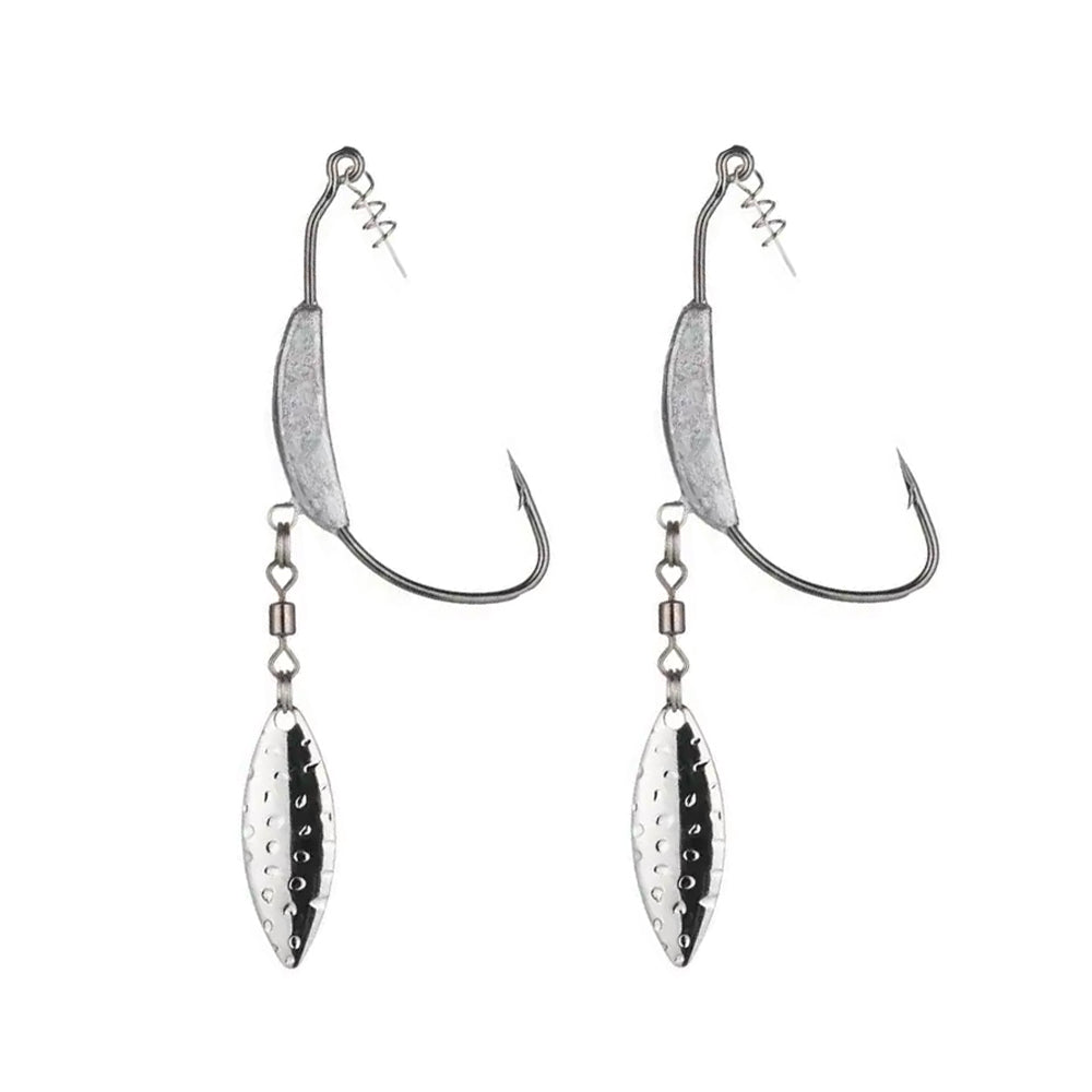 Weedless Jighead Hook Set Swimmer Worm Hooks 1/0–3/0