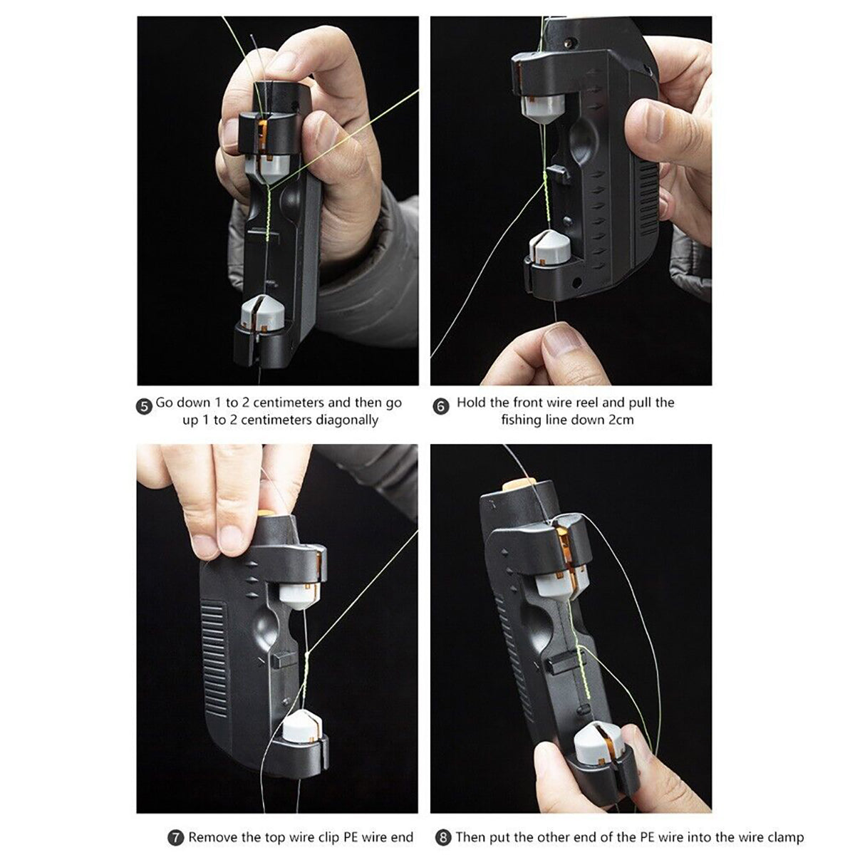 Electric Fishing Knot Tying Tool Battery Subline Knotter