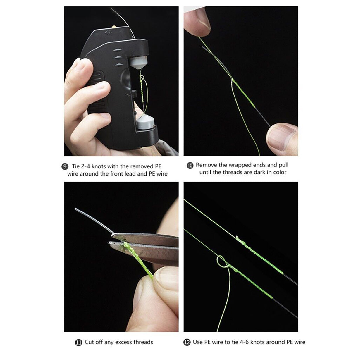 Electric Fishing Knot Tying Tool Battery Subline Knotter