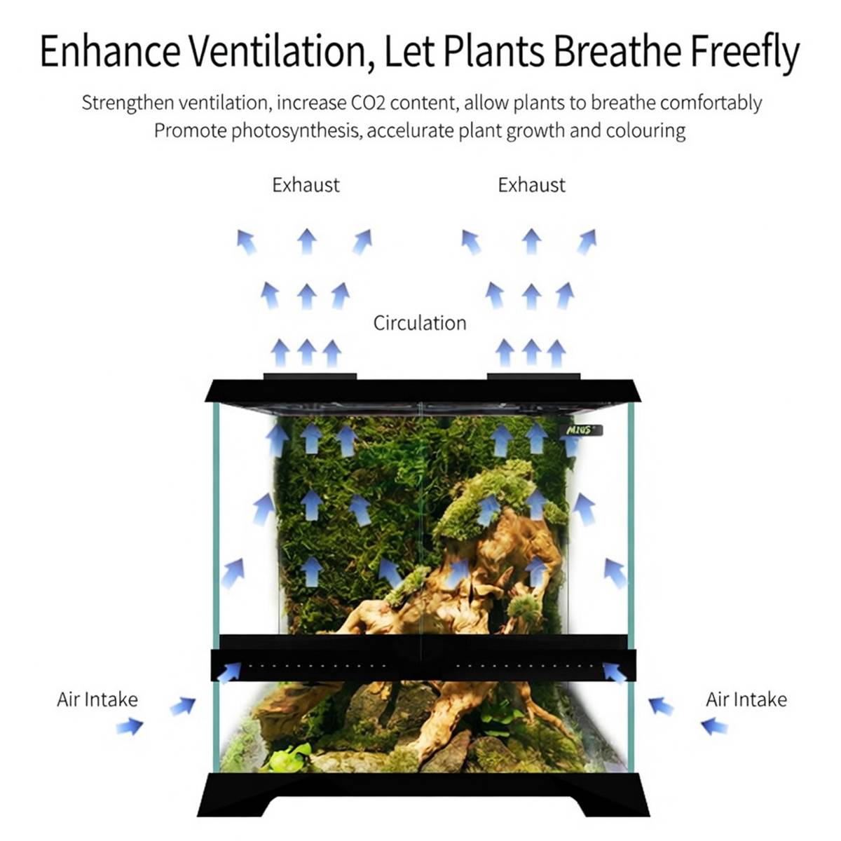 MIUS Reptile Exhaust Fan Quiet Ventilation Fan For Terrarium