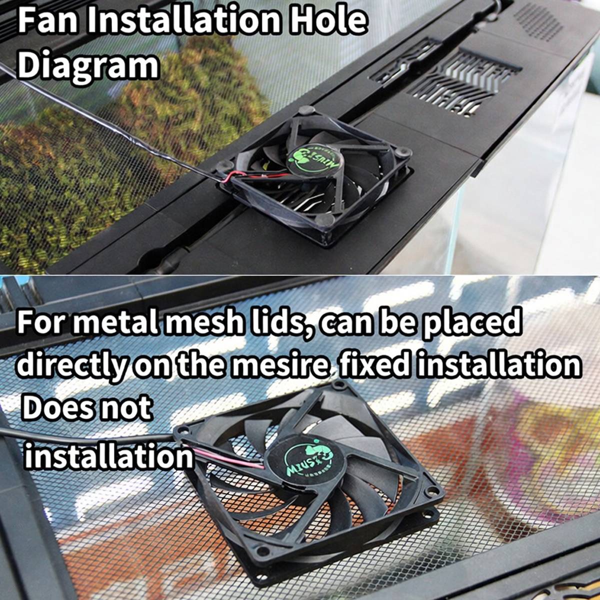 MIUS Reptile Exhaust Fan Quiet Ventilation Fan For Terrarium