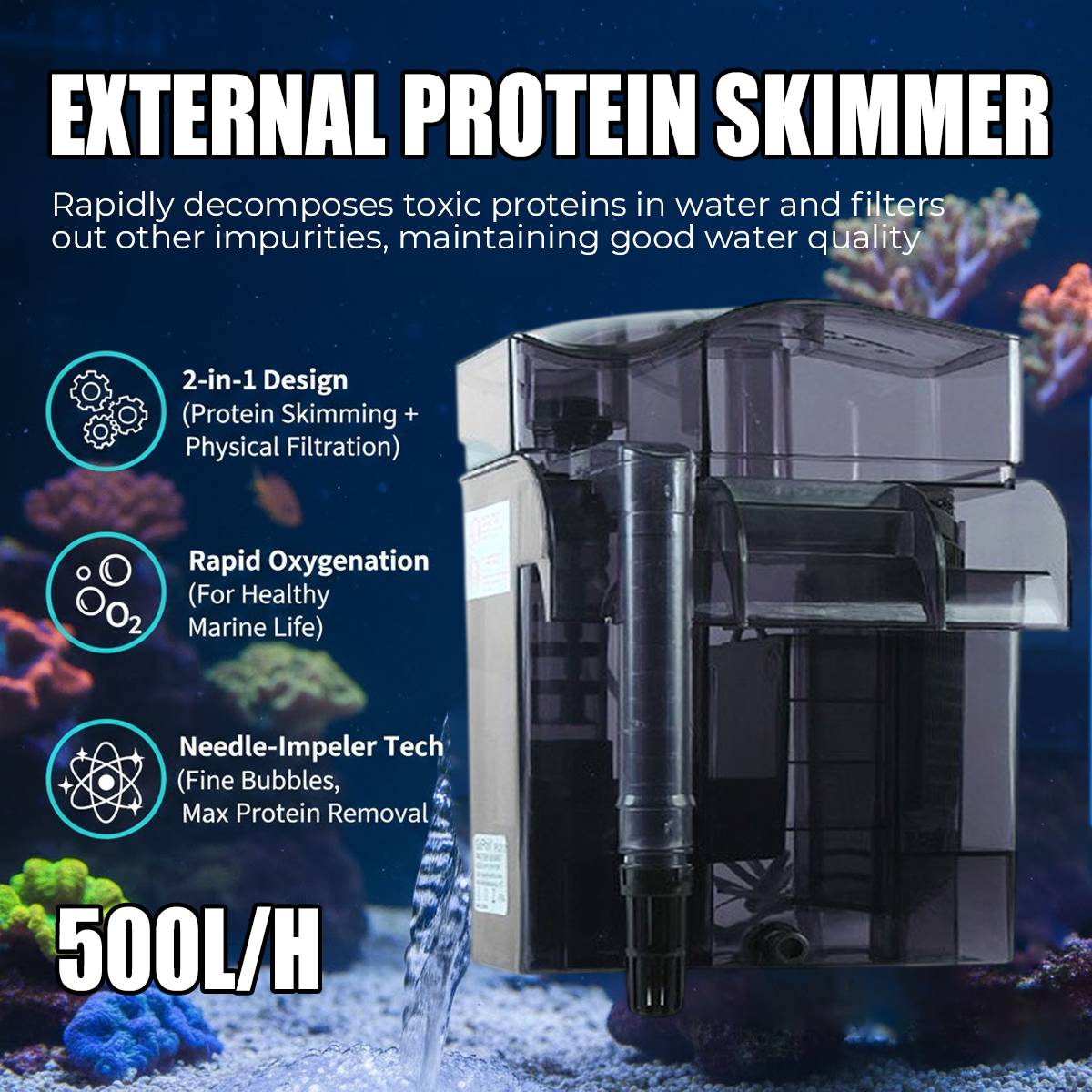 External Protein Skimmer Aquarium Filter