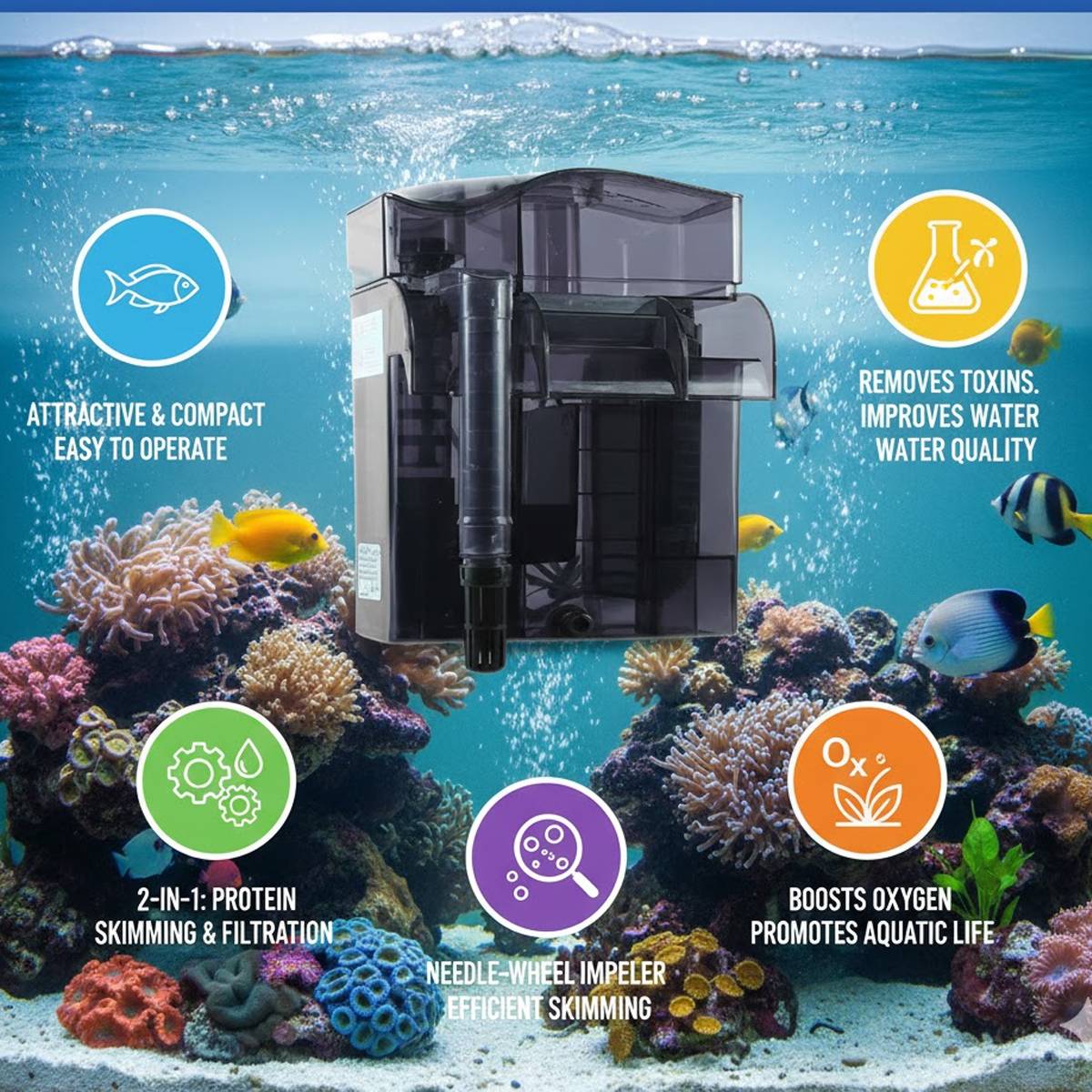 External Protein Skimmer Aquarium Filter