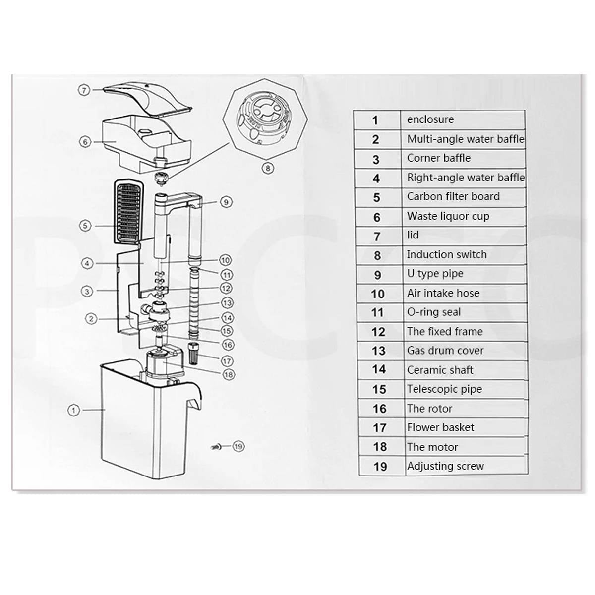 External Protein Skimmer Aquarium Filter