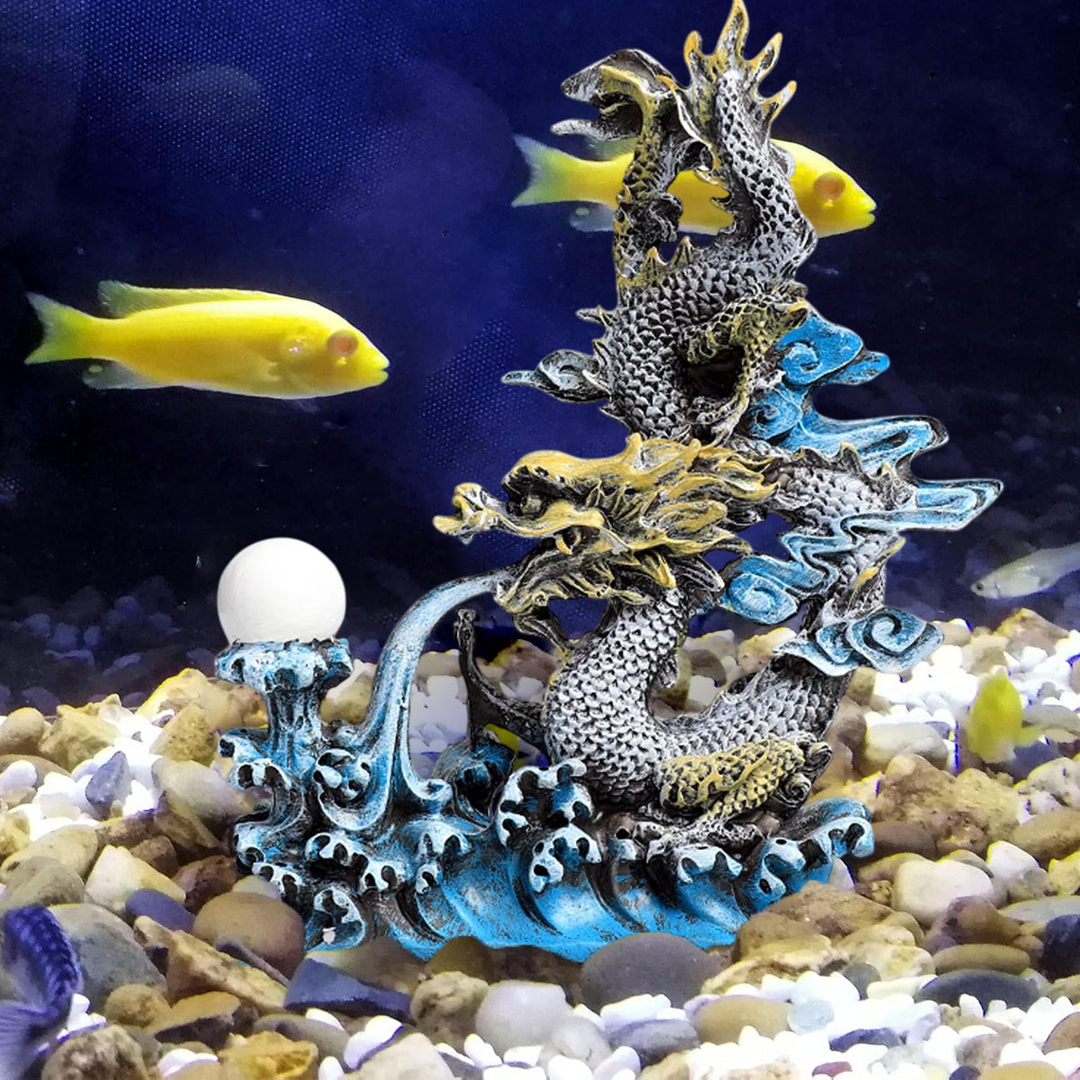Resin Oriental Dragon Aquarium Decoration