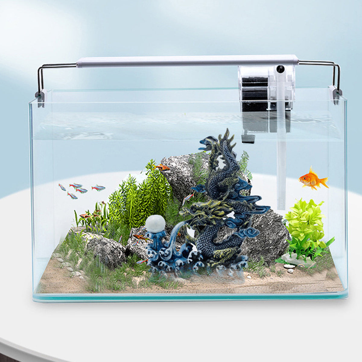 Resin Oriental Dragon Aquarium Decoration