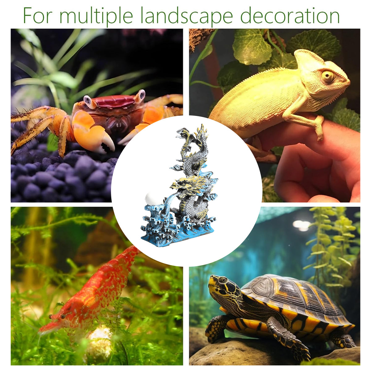 Resin Oriental Dragon Aquarium Decoration