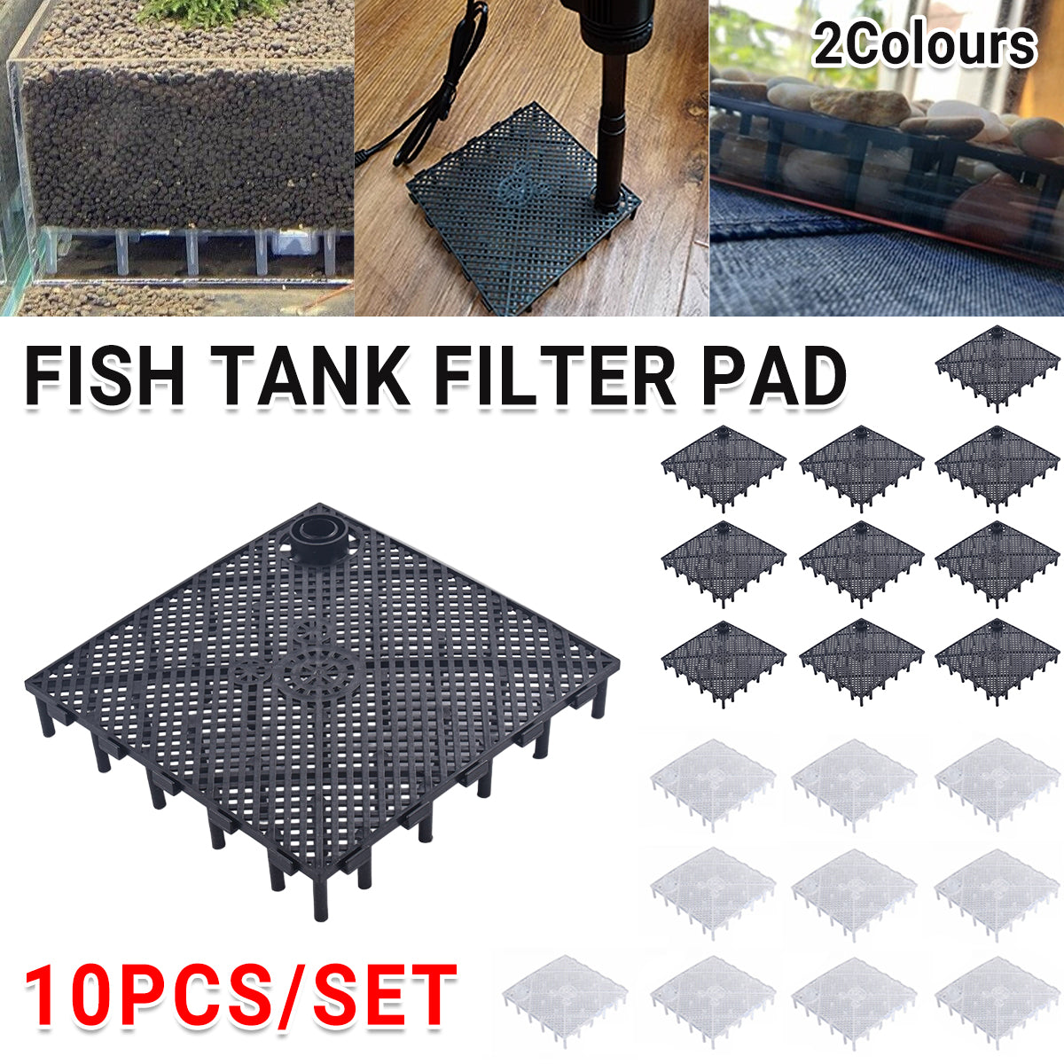 Under Gravel Filter Plate Kit for Aquarium Bottom Filtration 10PCS