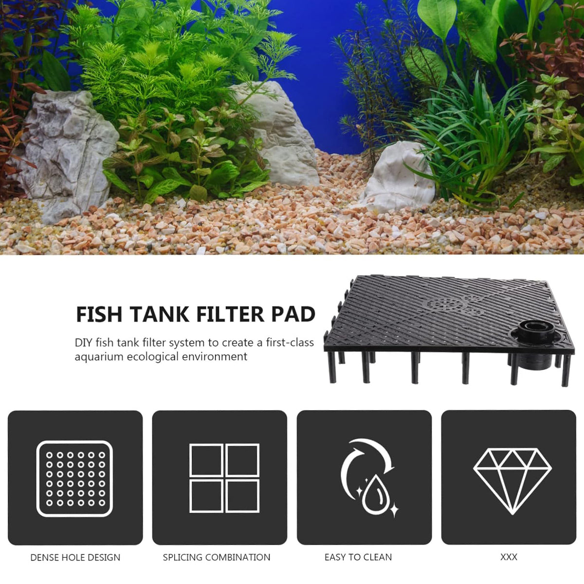 Under Gravel Filter Plate Kit for Aquarium Bottom Filtration 10PCS