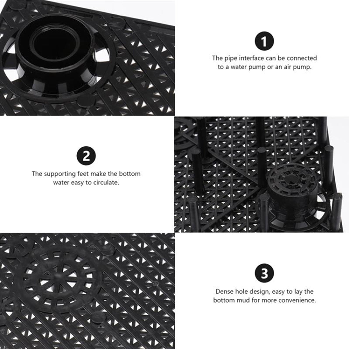 Under Gravel Filter Plate Kit for Aquarium Bottom Filtration 10PCS