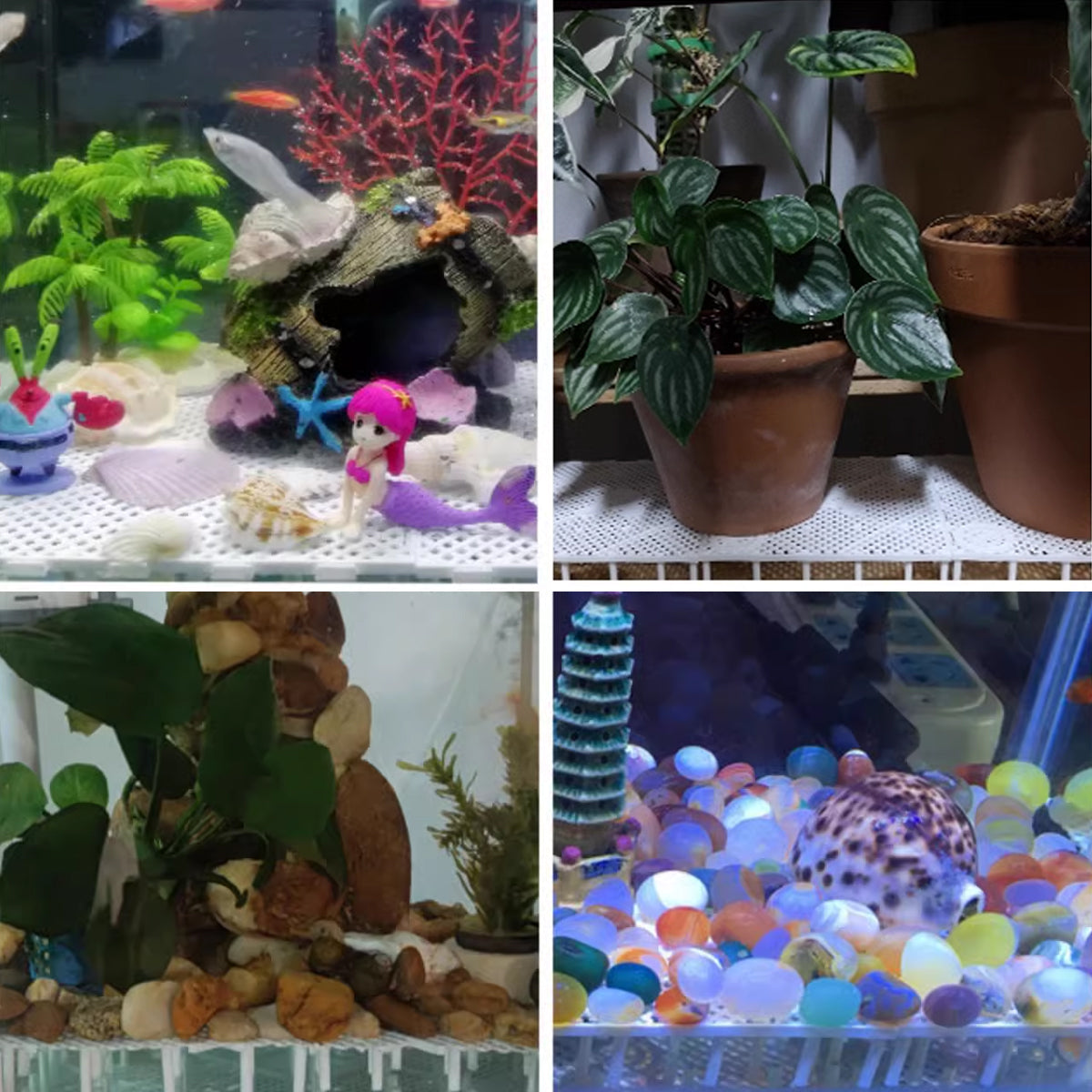 Under Gravel Filter Plate Kit for Aquarium Bottom Filtration 10PCS