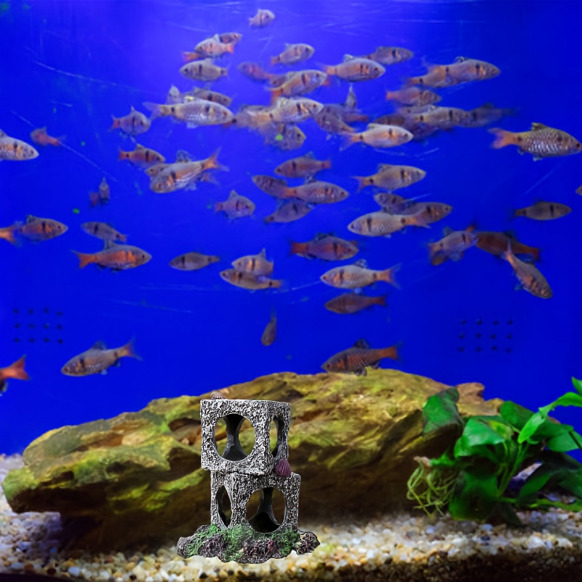Resin Aquarium Cave Shelter With Cubes