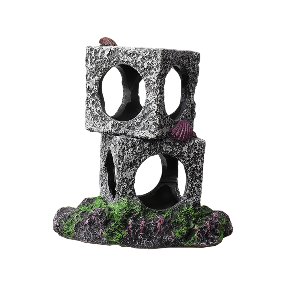 Resin Aquarium Cave Shelter With Cubes