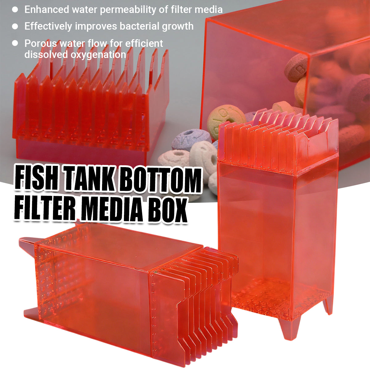 Undergravel Aquarium Filter Box Bottom Filtration Unit