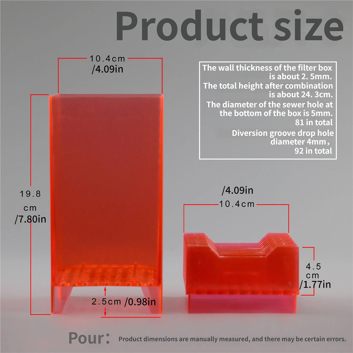 Undergravel Aquarium Filter Box Bottom Filtration Unit