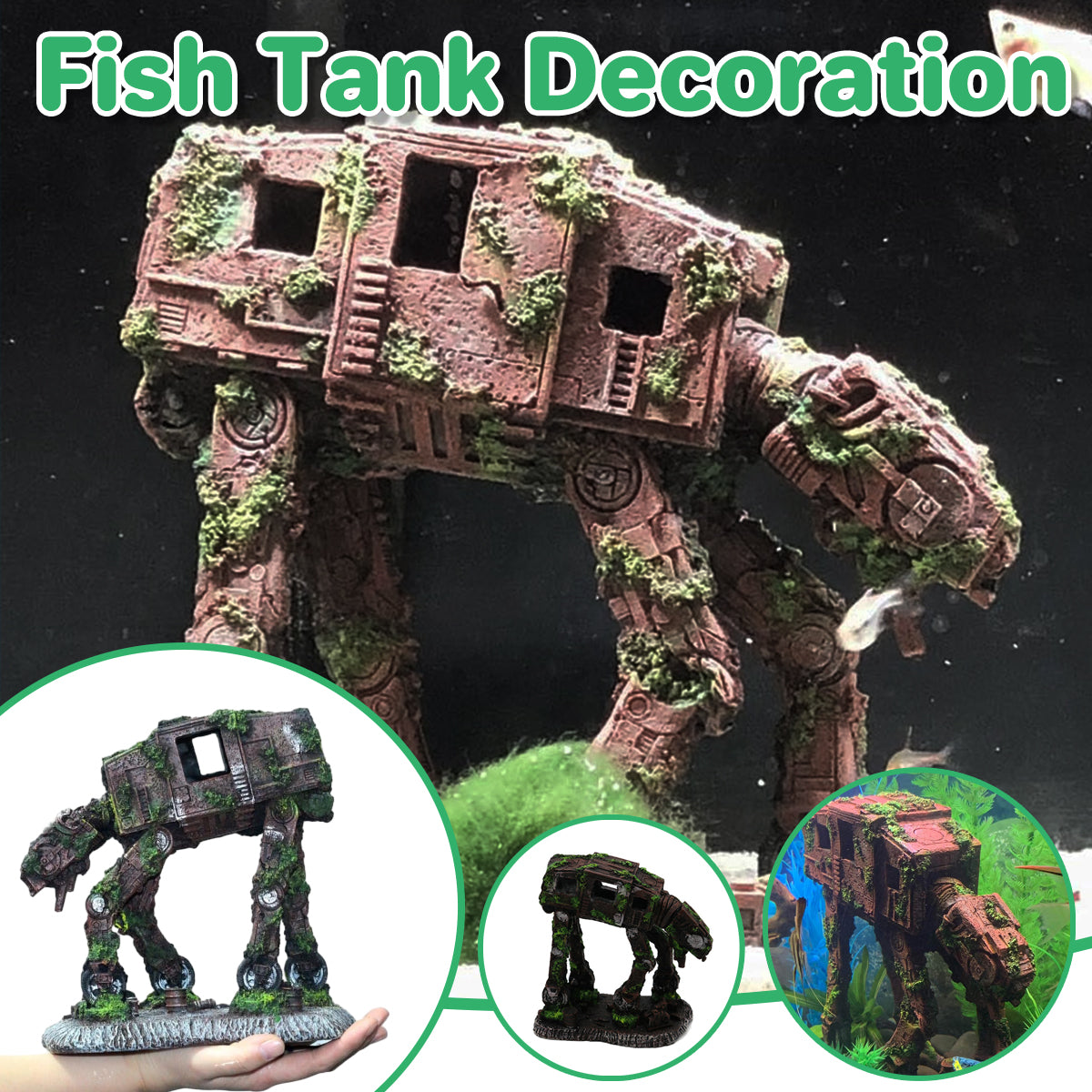 Car Theme Aquarium Ornament Resin Fish Tank Decoration