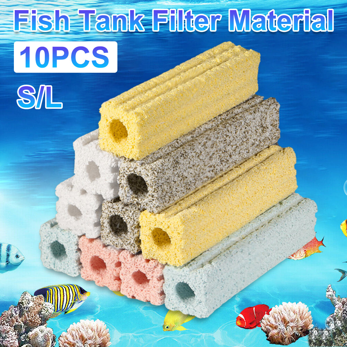 Nano Quartz Aquarium Filter Media Bacteria House (10PCS)