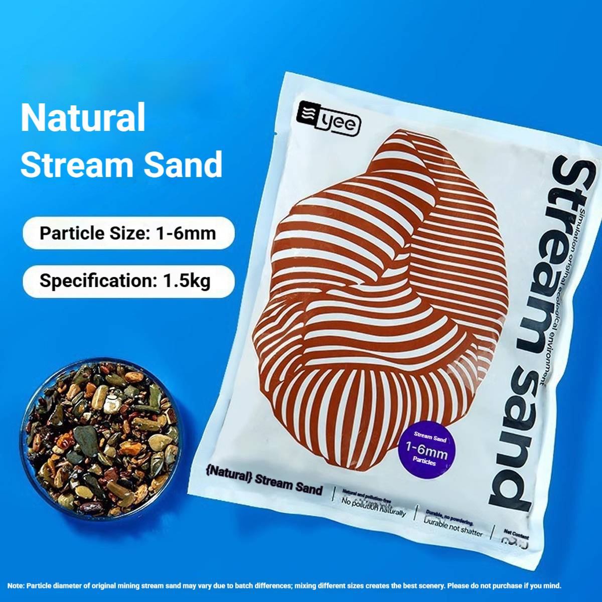 Yee Natural Stream Sand for Aquarium Substrate